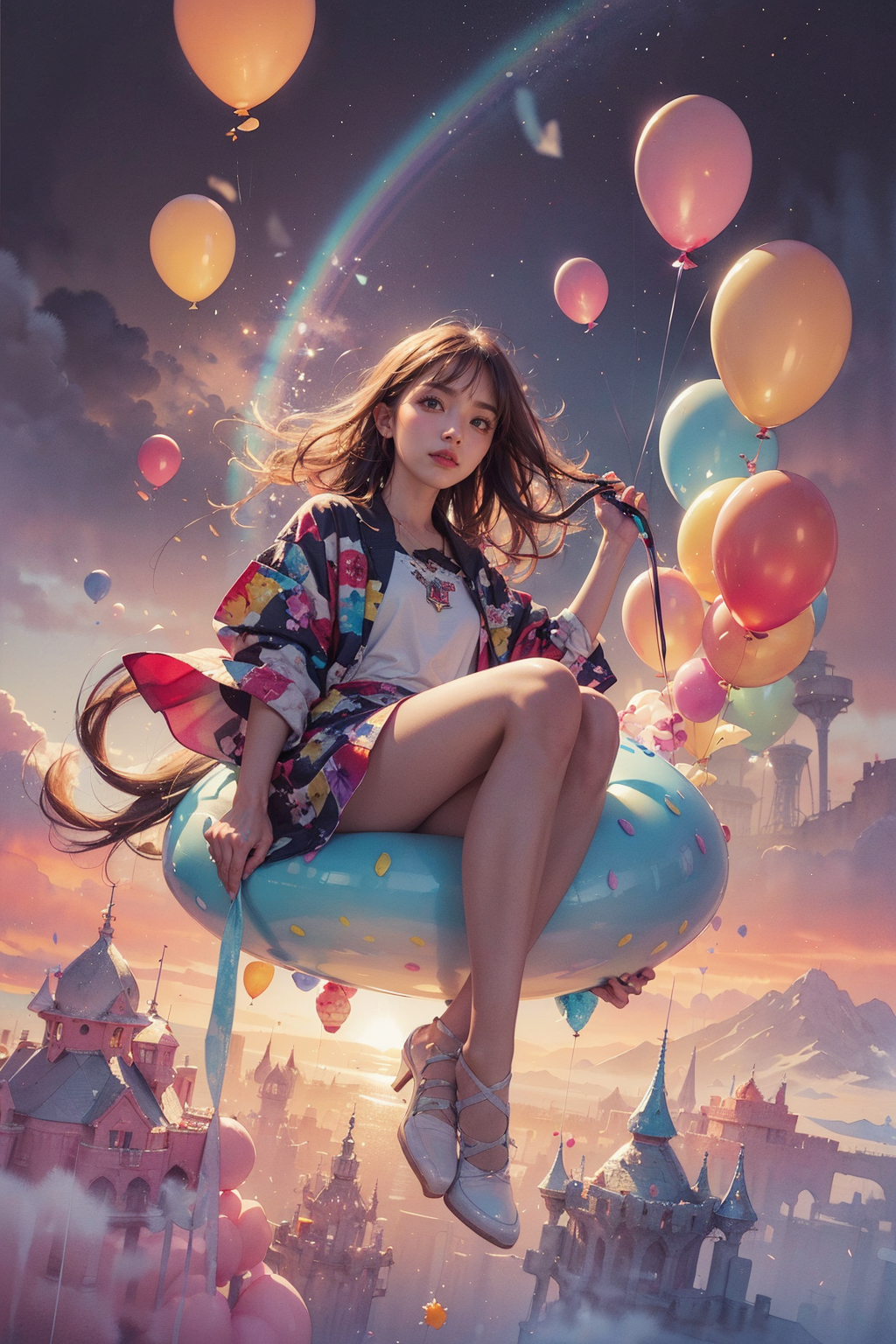 07000-3278957223-A girl sitting on a giant ice cream, which is adorned with vibrant colors, delightful frosting, and rainbow spr.png